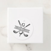 Aangepast Golf Monogram Logo Ontwerp Bedankjes Labels (In situ)