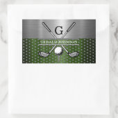 Aangepast Golf Monogram Ontwerp Rechthoekige Sticker (Tas)
