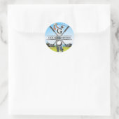 Aangepast Golf Monogram Ontwerp Ronde Sticker (Tas)