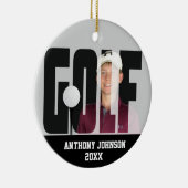 Aangepast - Golf Photo Keepomwille Ceramic Ornamen Keramisch Ornament (Rechts)