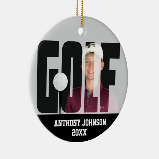 Aangepast - Golf Photo Keepomwille Ceramic Ornamen Keramisch Ornament (Rechts)