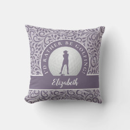 Aangepast golf silhouet modern patroon paars chic kussen