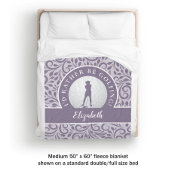 Aangepast Golf Silhouette Modern Pattern Paars Chi Fleece Deken