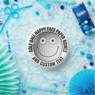Aangepast golf thema feest BLUE EYES Gelukkig Gezi Papieren Kommen