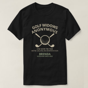 Aangepast Golf Weduwe Anoniem Club Grappig Vrouw C T-shirt