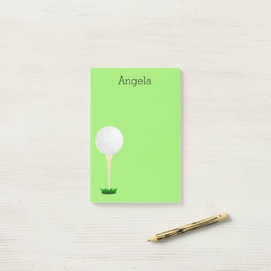 aangepast golfbal golfartikel post-it® notes (Op bureau)