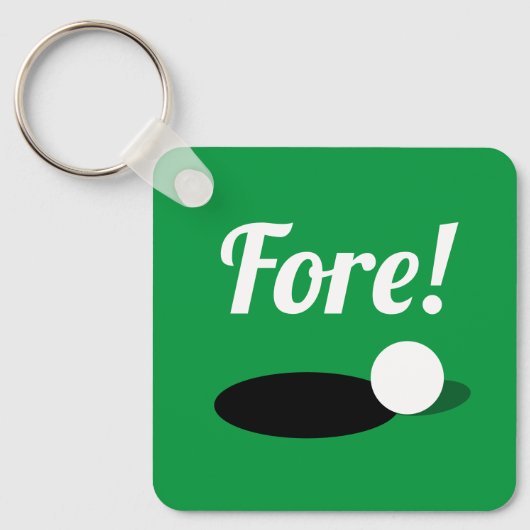 Aangepast golfbal sleutelhanger cadeau voor golfer (Voorkant)