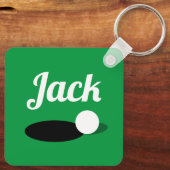 Aangepast golfbal sleutelhanger cadeau voor golfer (Achterkant)