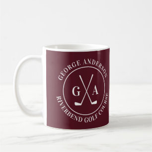 Aangepast Golfclub Logo Gepersonaliseerd Monogram  Koffiemok
