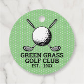Aangepast golfclublogo ontwerp bedankjes labels (Achterkant)