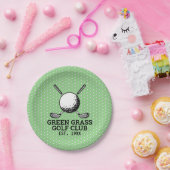 Aangepast golfclublogo-ontwerp papieren bordje (Feest)
