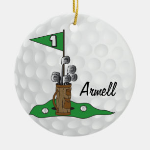 Aangepast - Golfer 🏌️ ♀️ op de Groenen   Golf Keramisch Ornament