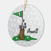 Aangepast - Golfer 🏌️ ♀️ op de Groenen | Golf Keramisch Ornament (Links)