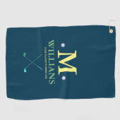 aangepast golfer's monogram golfhanddoek (Horizontaal)
