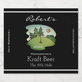 Aangepast Golfpictogram Bier Etiket (Enkel label)