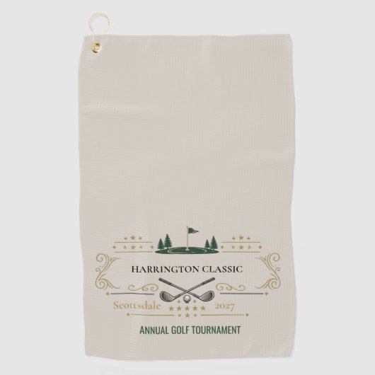 Aangepast golftornooi golfhanddoek (Voorkant)