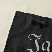 Aangepast gothische snaar van de schedel Grunge zw Strandlaken (In situ)