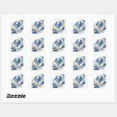 Aangepast goud abstract stickerontwerp vierkante sticker (Vel)