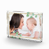 Aangepast goud en eucalyptus Elegant minimalist Fotoblokken (Rechts)