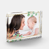 Aangepast goud en eucalyptus Elegant minimalist Fotoblokken (Links)