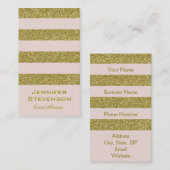 Aangepast goud en roze visitekaartje (Voorkant / Achterkant)