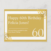 Aangepast - Goud en wit modern Briefkaart (Voorkant)