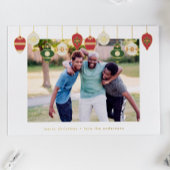 aangepast goud in omloop ornamenten rode groene fo folie feestdagenkaart