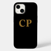 Aangepast Goud Initiaal Case-Mate iPhone Case (Achterkant)