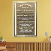 Aangepast Goud Pensioen Teken Canvas Afdruk (Insitu (Woonkamer))