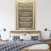 Aangepast Goud Pensioen Teken Canvas Afdruk (Insitu (Slaapkamer))