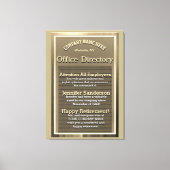 Aangepast Goud Pensioen Teken Canvas Afdruk (Voorkant)