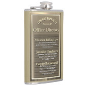 Aangepast Goud  Pensioen Teken Heupfles (Rechts)