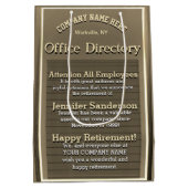 Aangepast Goud  Pensioen Teken Medium Cadeauzakje (Achterkant)