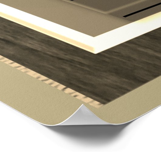 Aangepast Goud  Pensioen Teken Poster (Hoek)