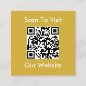 Aangepast Goud Visitekaartje met Logo en QR-code (Achterkant)