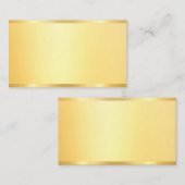 Aangepast goud ziet er leeg uit Moderne Elegant Sj Notitiekaartje (Voorkant / Achterkant)