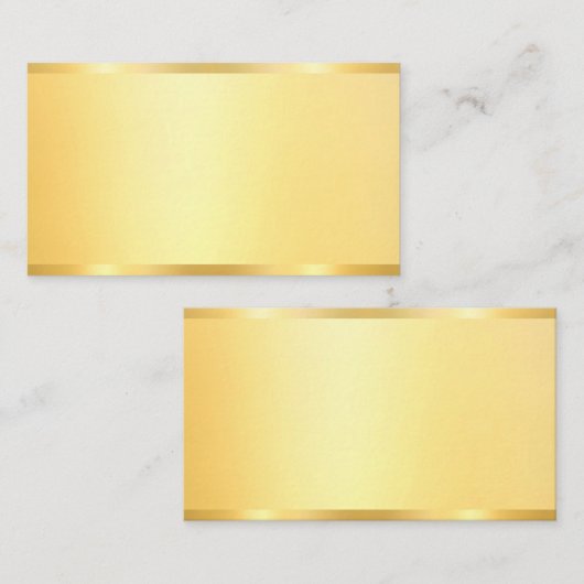 Aangepast goud ziet er leeg uit Moderne Elegant Sj Notitiekaartje (Voorkant / Achterkant)