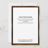 Aangepast Goud Zwart en Wit Kaart (Achterkant)