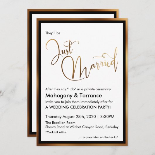 Aangepast Goud Zwart en Wit Kaart (Voorkant / Achterkant)