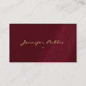 Aangepast gouden kleurenscript Luxury Premium Thic Visitekaartje (Voorkant)