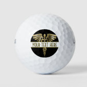 Aangepast gouden medisch symbool golfballen (Voorkant)