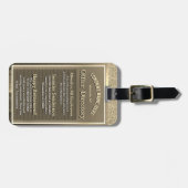 Aangepast gouden pensioenteken bagagelabel (Voorkant horizontaal)