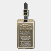 Aangepast gouden pensioenteken bagagelabel (Voorkant verticaal)