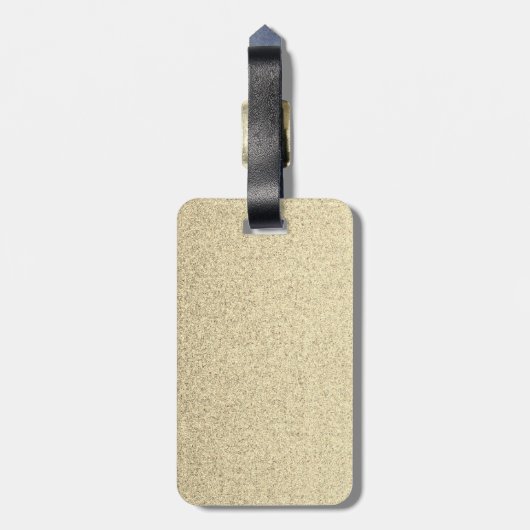 Aangepast gouden pensioenteken bagagelabel (Achterkant verticaal)