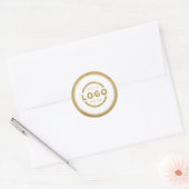 Aangepast gouden promotioneel bedrijfslogo merk ronde sticker (Envelop)