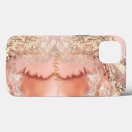 Aangepast gouden Roos Roze mobiele telefoon 11 12  Case-Mate iPhone Case (Achterkant (horizontaal))