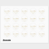 Aangepast gouden script Weddenschap-gunketstickers Ronde Sticker (Vel)