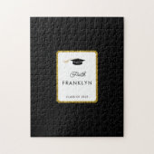 Aangepast goudglitter Afstuderen Puzzle Guest Book Legpuzzel (Verticaal)