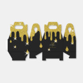 Aangepast goudglitter-effect na geboorte bedankdoosjes (Uitgevouwen)