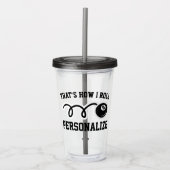 Aangepast grappig biljartdepoel acryltumblusglas acryl drinkbeker (Voorkant)